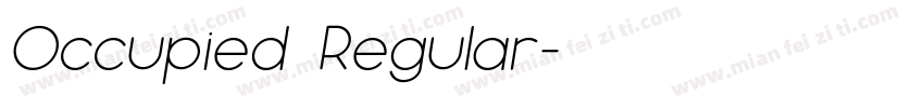 Occupied Regular字体转换